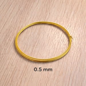 مفتول برنجی نرم-ضخامت پنج دهم-0.5MM-متراژ یک متری-1M